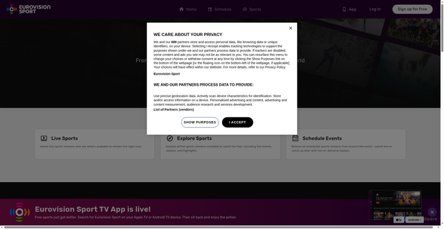 Security scan screenshot of https://eurovisionsport.com/en/