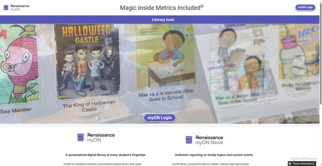 Security scan screenshot of https://www.myon.com