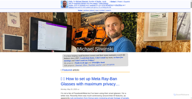 Security scan screenshot of https://michael.team