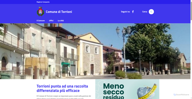 Security scan screenshot of https://www.comune.torrioni.av.it