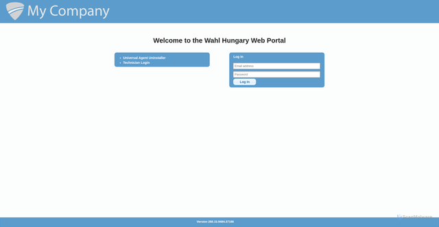 Security scan screenshot of https://wahlclipper.hostedrmm.com