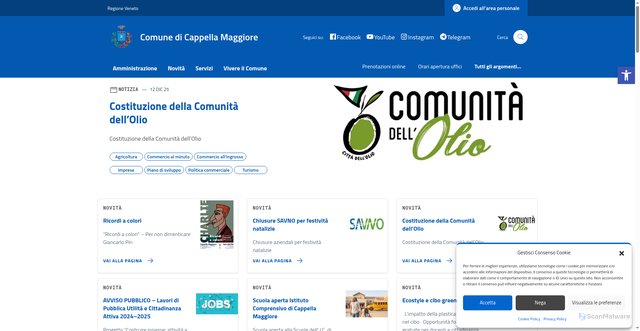 Security scan screenshot of https://comune.cappellamaggiore.tv.it/