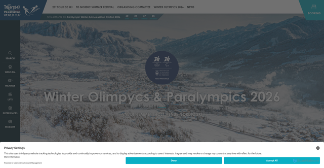Security scan screenshot of https://www.fiemmeworldcup.com/en/Winter-Olympic-Games-2026/Host-venue-Val-di-Fiemme-2026