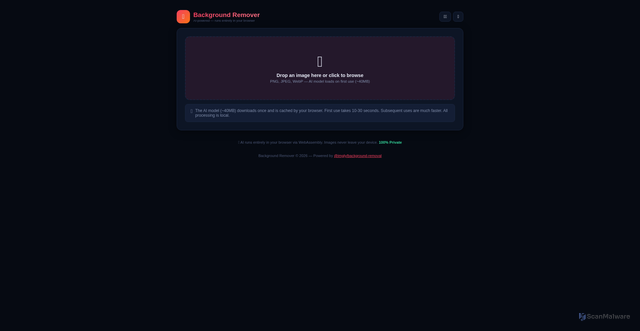 Security scan screenshot of https://background-remover-6ei.pages.dev/