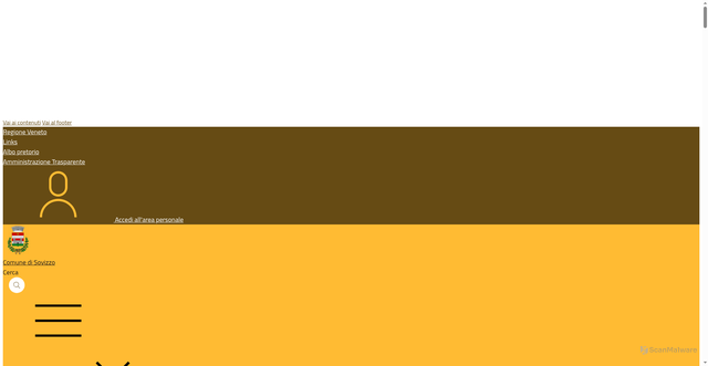 Security scan screenshot of https://www.comune.sovizzo.vi.it/