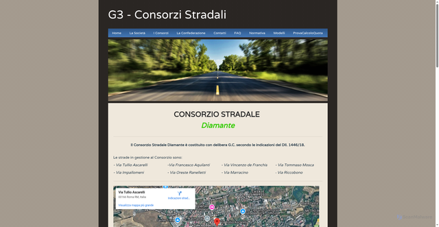 Security scan screenshot of http://www.consorzistradali.it/diamante.html