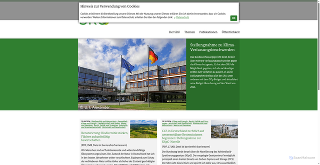 Security scan screenshot of https://www.umweltrat.de/DE/Home/home_node.html