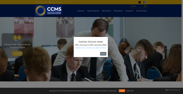 Security scan screenshot of https://www.ccmsschools.com/