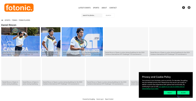 Security scan screenshot of https://www.fotonic.com.au/Sports/Tennis/Player/Daniel-Rincon