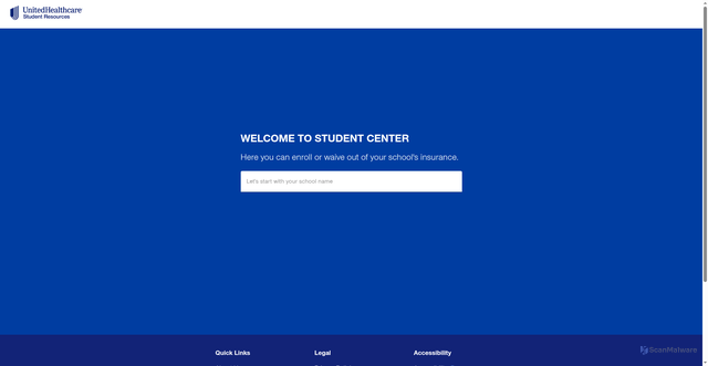 Security scan screenshot of https://studentcenter.uhcsr.com/