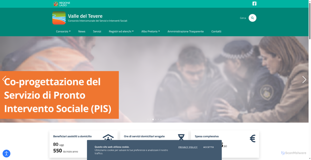 Security scan screenshot of https://www.consorziovalledeltevere.it