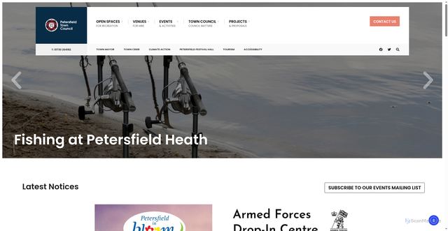 Security scan screenshot of https://www.petersfield-tc.gov.uk/
