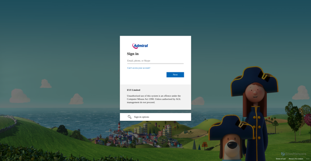 Security scan screenshot of https://myaccount-innovation.nonprod-admiralgroup.co.uk/