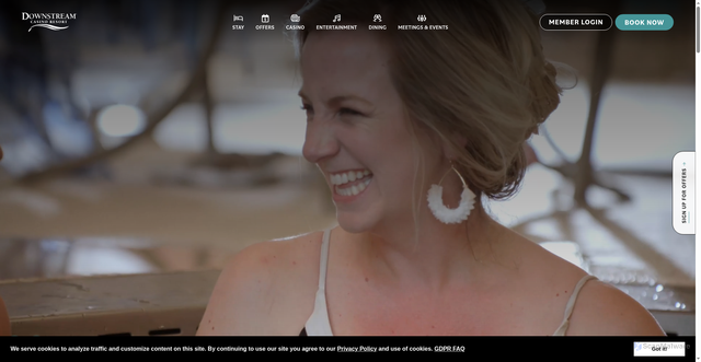 Security scan screenshot of https://downstreamcasino.com/