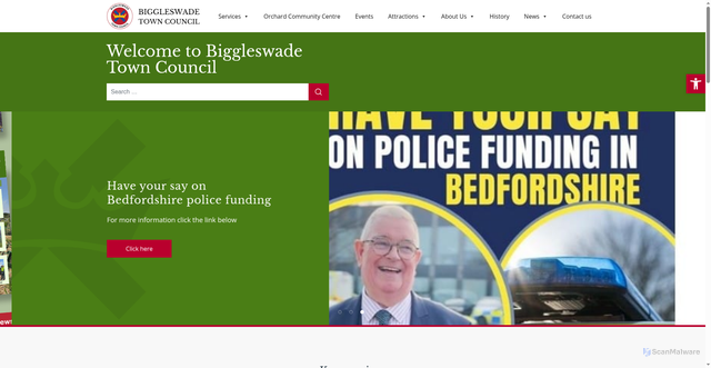 Security scan screenshot of https://biggleswadetowncouncil.gov.uk/