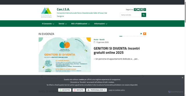 Security scan screenshot of https://www.conisa.it/it-it/home