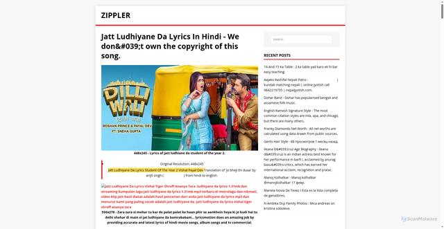 Security scan screenshot of https://relpiset.pages.dev/post/jatt-ludhiyane-da-lyrics-in-hindi/