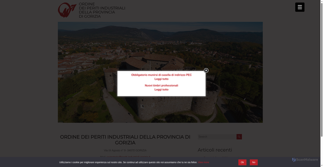 Security scan screenshot of https://www.periti-industriali.gorizia.it/