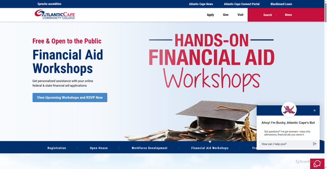 Security scan screenshot of https://atlanticcape.edu/