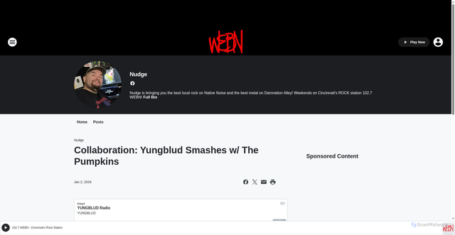 Security scan screenshot of https://webn.iheart.com/featured/nudge/content/2026-01-02-collaboration-yungblud-smashes-w-the-pumpkins/