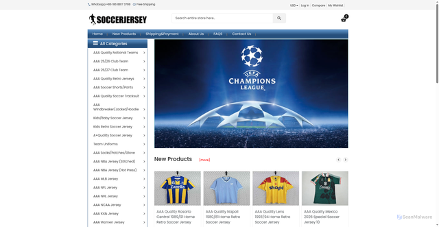 Security scan screenshot of https://wholesalesoccerjersey168.ru