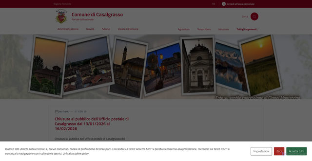 Security scan screenshot of https://comune.casalgrasso.cn.it/