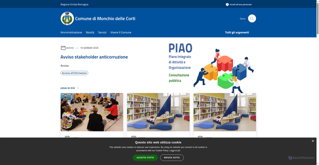 Security scan screenshot of https://www.comune.monchio-delle-corti.pr.it/it