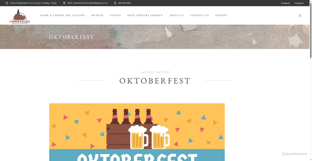 Security scan screenshot of https://cvmac.org/show-item/oktoberfest