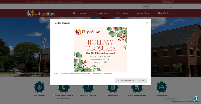 Security scan screenshot of https://stowohio.org