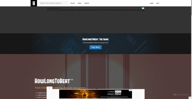 Security scan screenshot of https://howlongtobeat.com