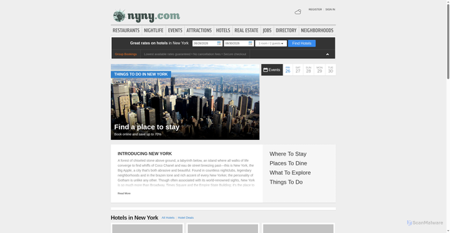 Security scan screenshot of https://www.nyny.com/