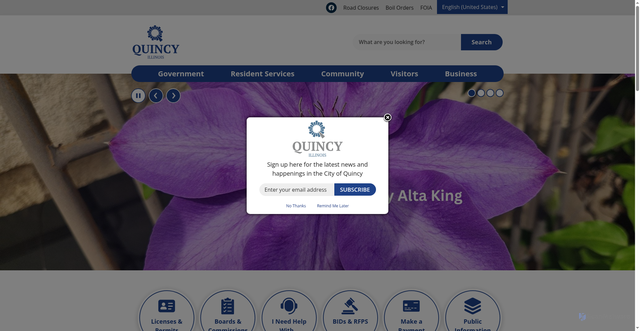 Security scan screenshot of https://www.quincyil.gov/