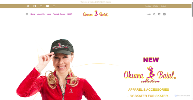 Security scan screenshot of https://oksanabaiul.com/