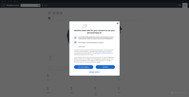 Security scan screenshot of https://ko.weather.town/catalog/united-states/