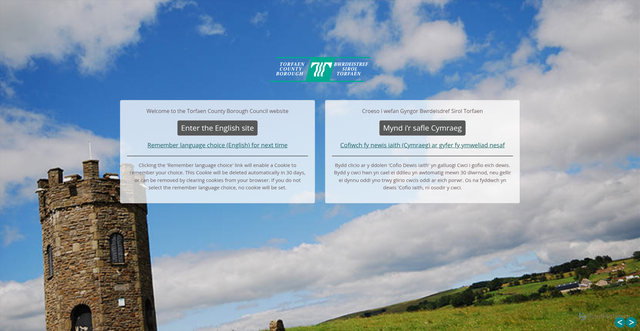 Security scan screenshot of https://www.torfaen.gov.uk/intro-splash.aspx