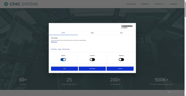 Security scan screenshot of https://cpacsystems.se