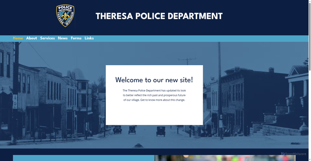 Security scan screenshot of https://www.theresapolicewi.gov/