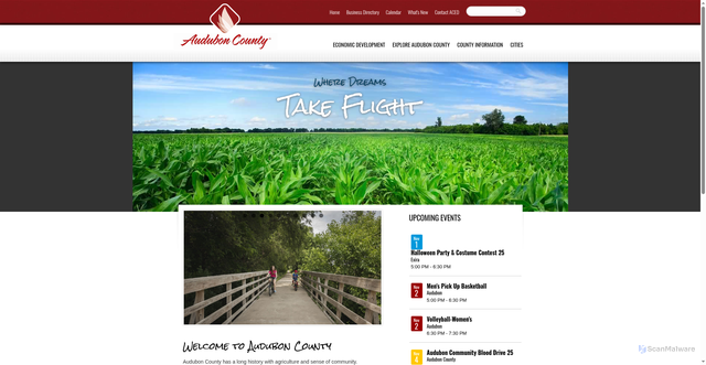 Security scan screenshot of https://www.auduboncountyia.gov/