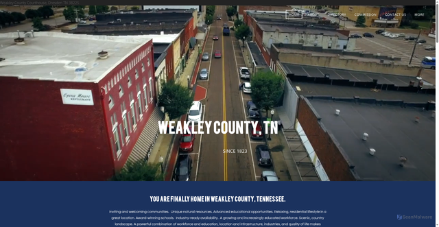 Security scan screenshot of https://www.weakleycountytn.gov/