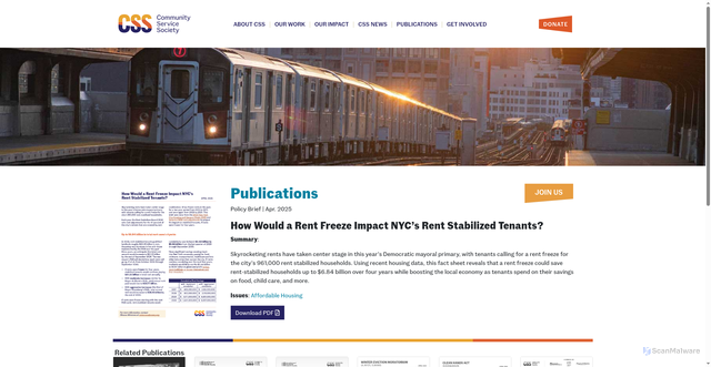 Security scan screenshot of https://www.cssny.org/publications/entry/how-would-a-rent-freeze-impact-nycs-rent-stabilized-tenants