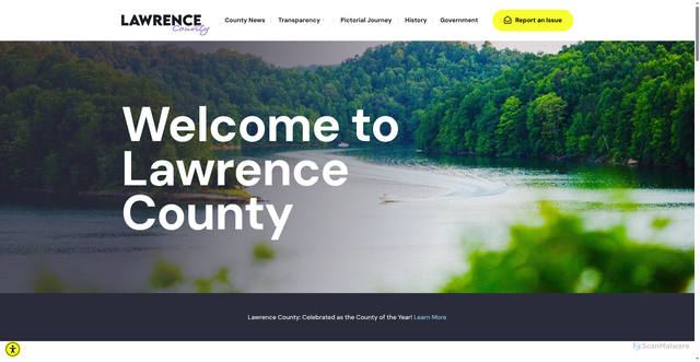 Security scan screenshot of https://lawrencecountyky.gov/