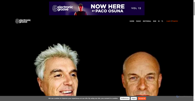 Security scan screenshot of https://electronicgroove.com/brian-eno-and-david-byrne-reunite-on-new-single-t-shirt/