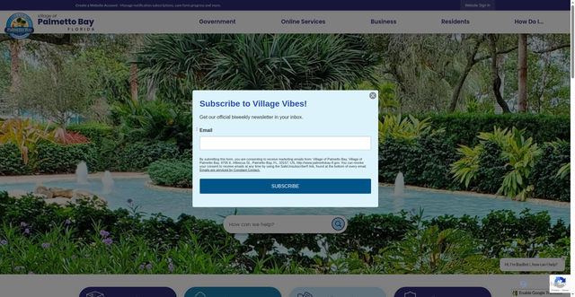 Security scan screenshot of https://www.palmettobay-fl.gov/