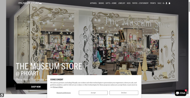 Security scan screenshot of https://phoenix-art-museum-store.myshopify.com/