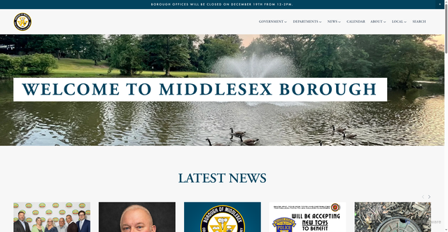 Security scan screenshot of https://www.middlesexboro-nj.gov/