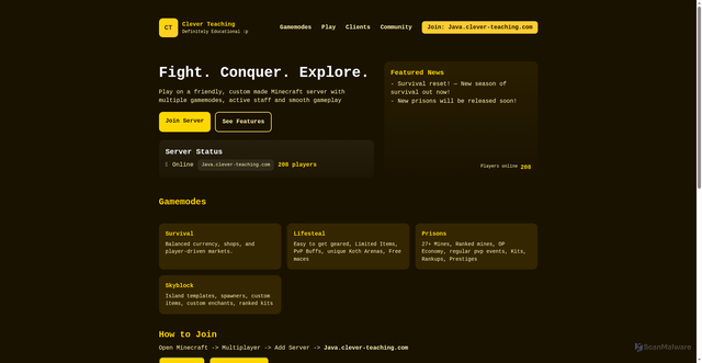 Security scan screenshot of https://clever-teaching.com