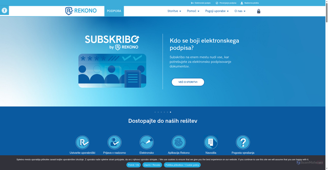 Security scan screenshot of https://rekono.si