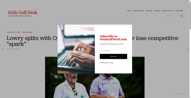 Security scan screenshot of https://www.irishgolfdesk.com/news-files/2023/1/30/zax1iu71knwn78kkhxk6r6g0lksu6q