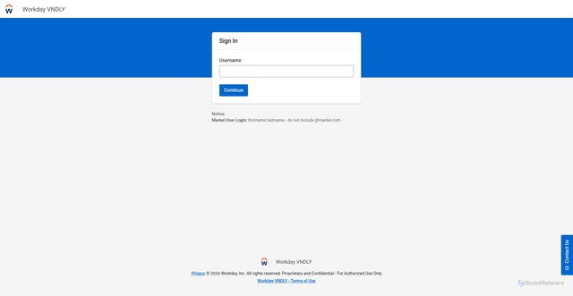 Security scan screenshot of https://markel.vndly.com