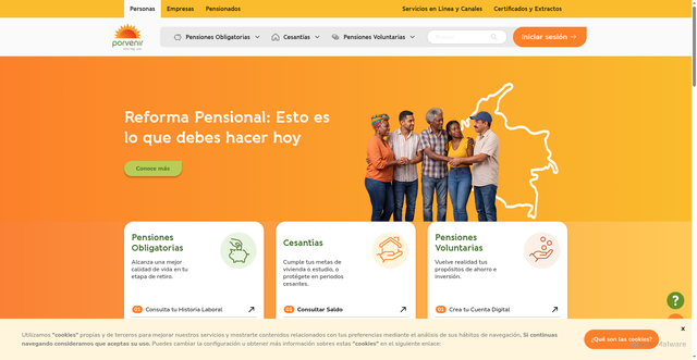 Security scan screenshot of https://porvenir.com.co